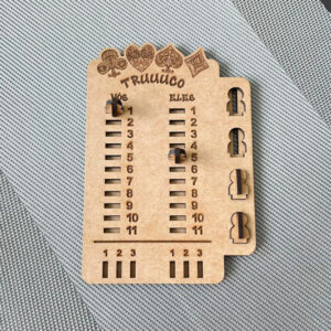 Marcador de Truco em MDF 11x16cm placar e melhor de três