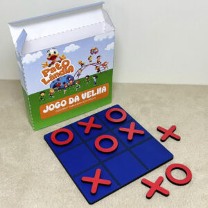 Jogo da Velha color Patolândia MDF Lembrancinha c/ caixinha
