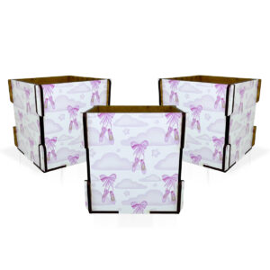 3 Caixinhas Porta Treco MDF premium Lembrancinha bailarina