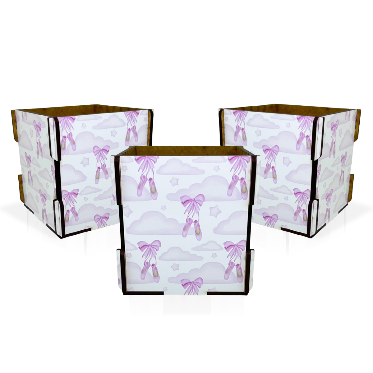 3 Caixinhas Porta Treco MDF premium Lembrancinha bailarina