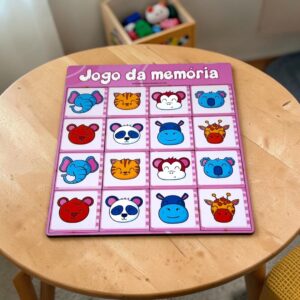 kit 10 Jogo Memória Bichos MDF Educativo Infantil animais