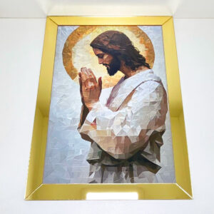 Placa MDF impressão fotográfica religiosa borda espelhada
