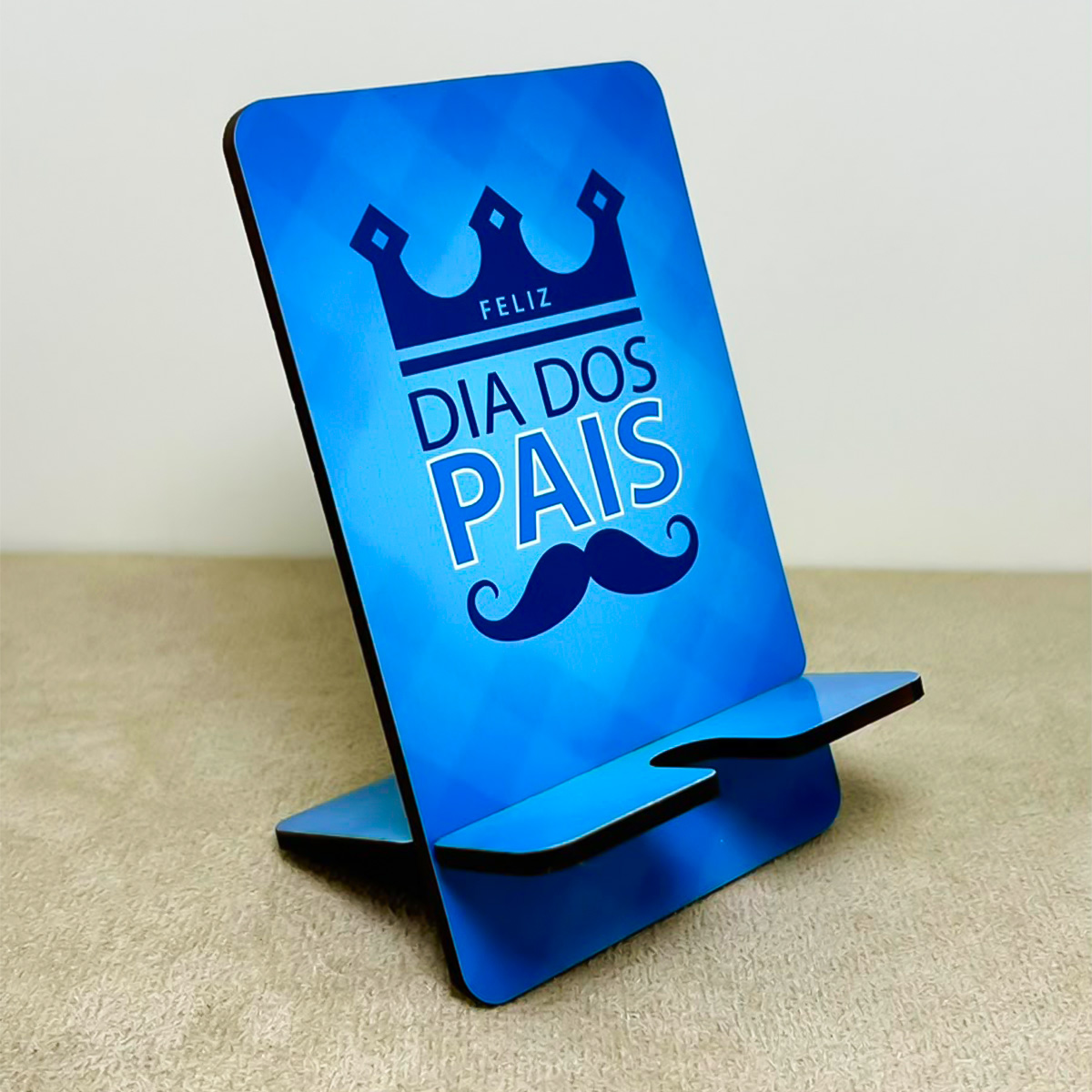 Kit 3 Porta Celular MDF Dia dos Pais Presente Suporte Mesa - Imagem 4