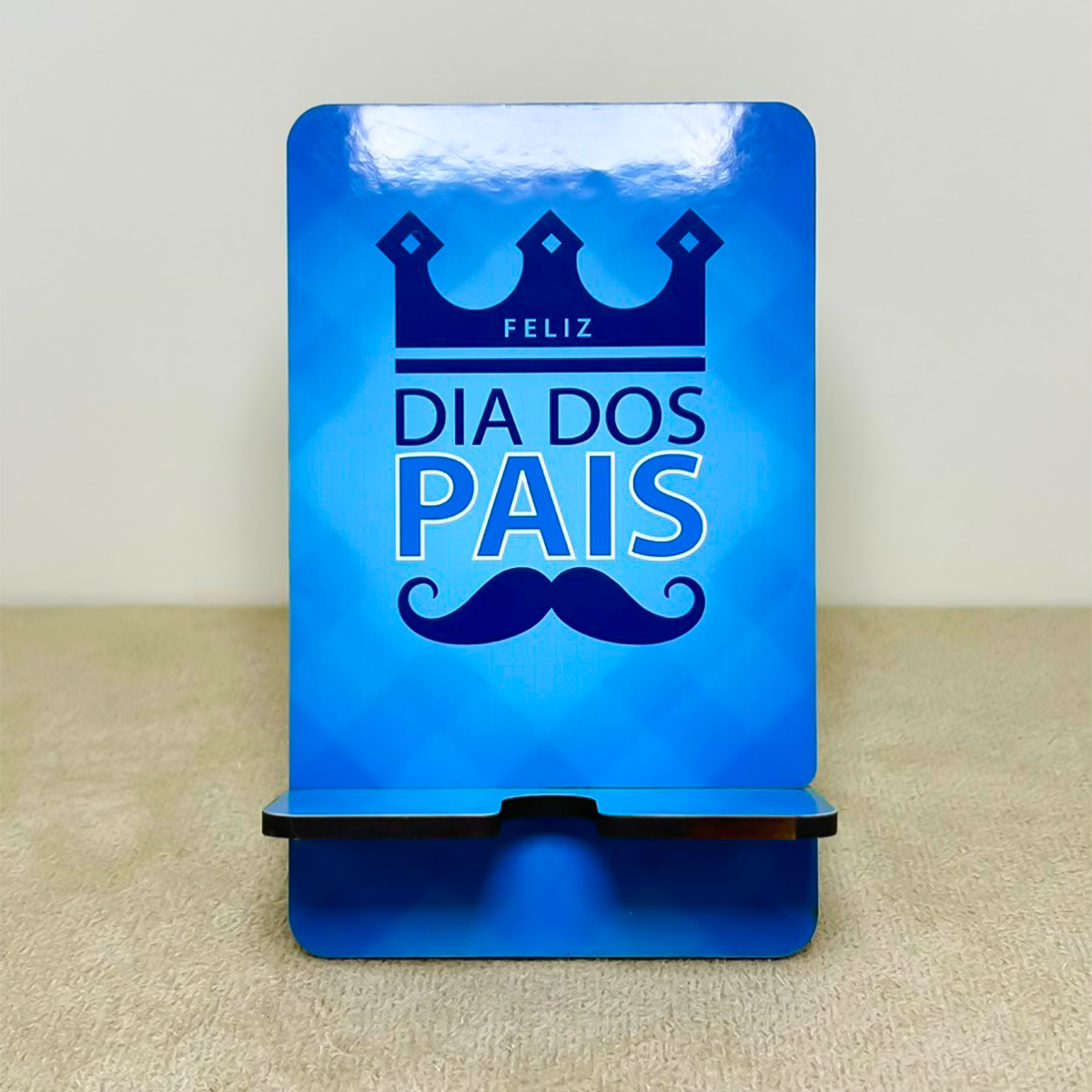 Kit 3 Porta Celular MDF Dia dos Pais Presente Suporte Mesa - Imagem 3