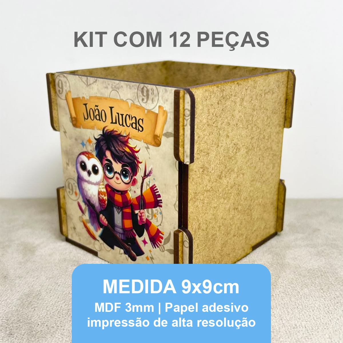 Kit 12 Caixinhas MDF Personalizadas Lembrancinha Festa - Imagem 2