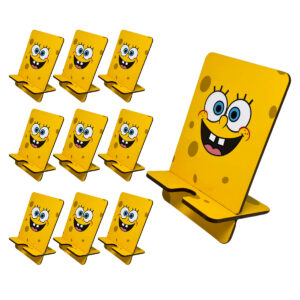 Kit 10 Porta Celular MDF Bob Esponja Lembrancinha