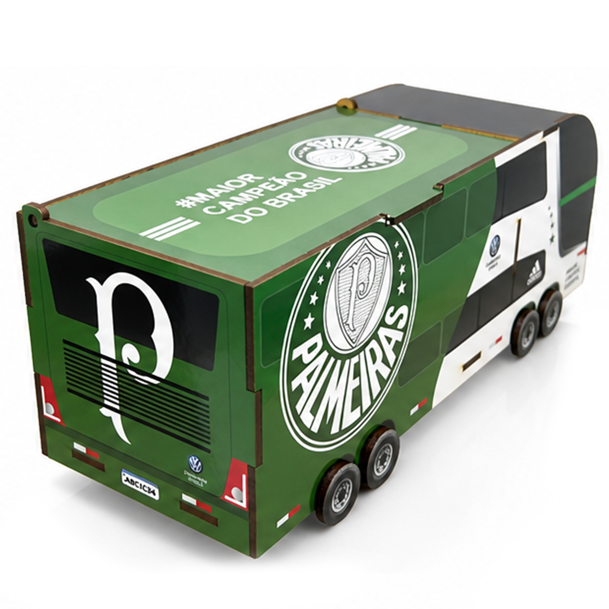 Ônibus caixa Futebol de Botão Personalizado Time MDF estojo - Imagem 4