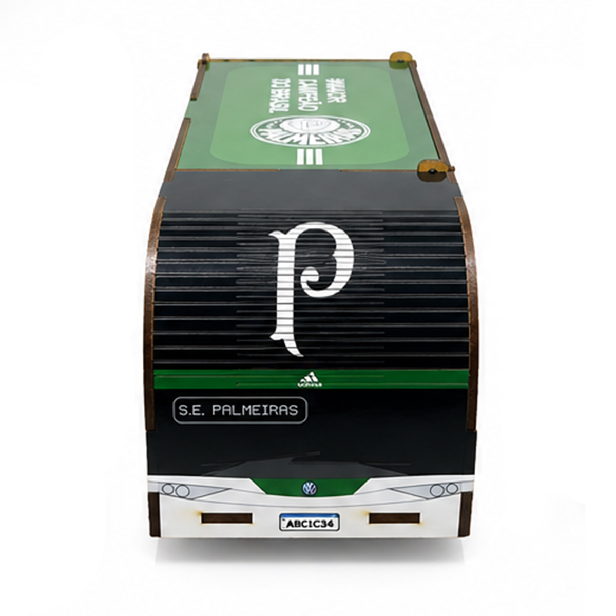 Ônibus caixa Futebol de Botão Personalizado Time MDF estojo - Imagem 9