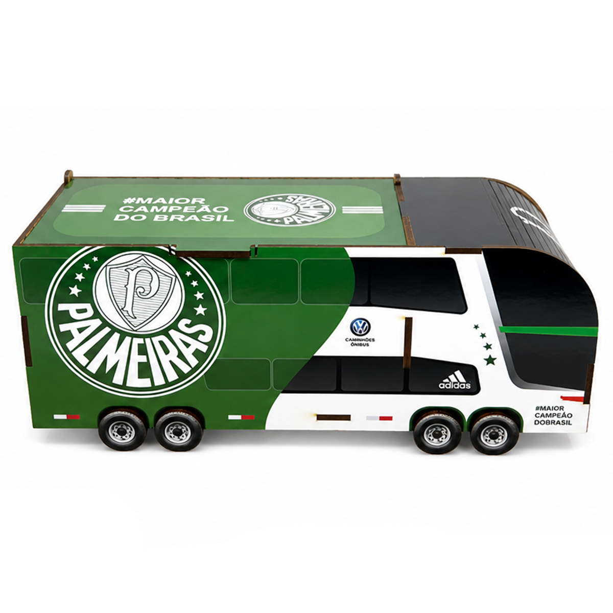 Ônibus caixa Futebol de Botão Personalizado Time MDF estojo - Imagem 6