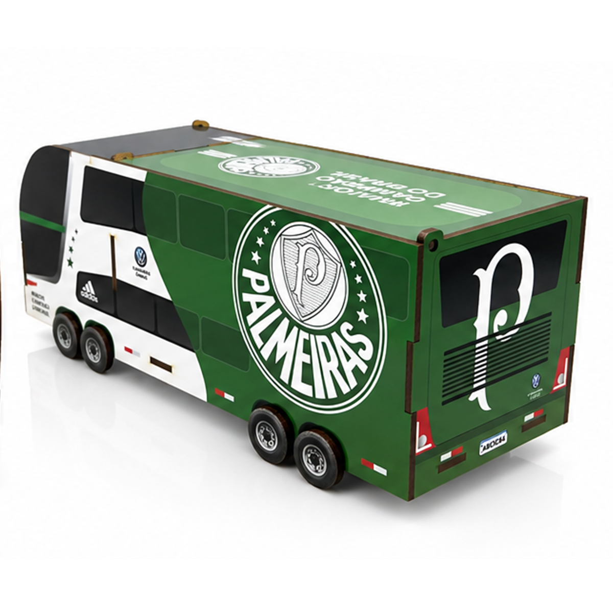 Ônibus caixa Futebol de Botão Personalizado Time MDF estojo - Imagem 8
