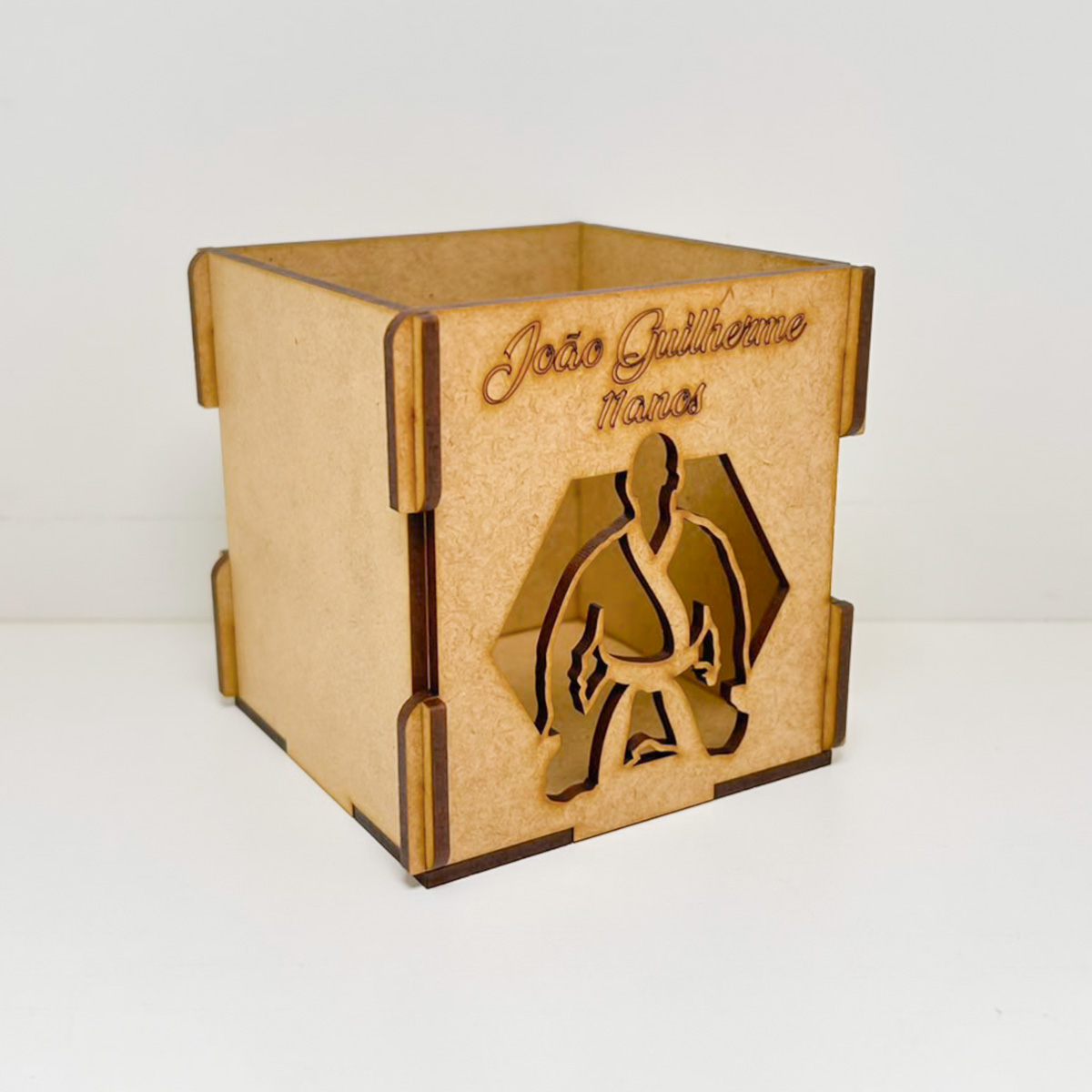 Kit 10 Porta Lápis MDF Jiu-Jitsu Lembrancinha Festa